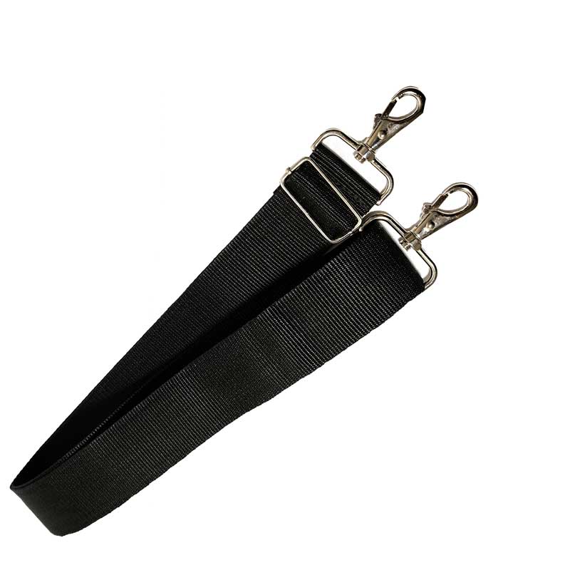 Porta bombo CORREA 5CM  con doble gancho  NEGRO 5cm.
