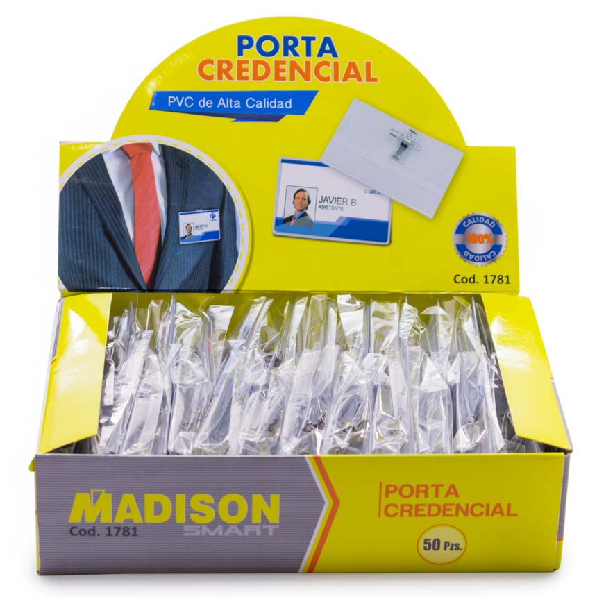 Porta credencial HORIZONTAL MADISON 9X5.5cm 50PCS