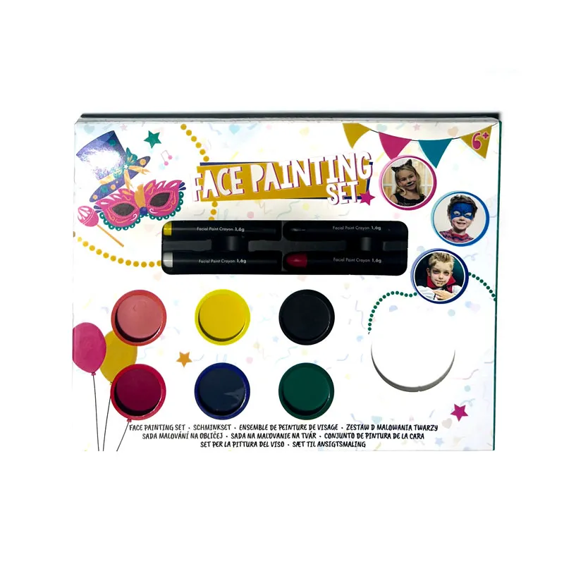 [FC016] Pintura para cara/rostro 6colores + blanco
