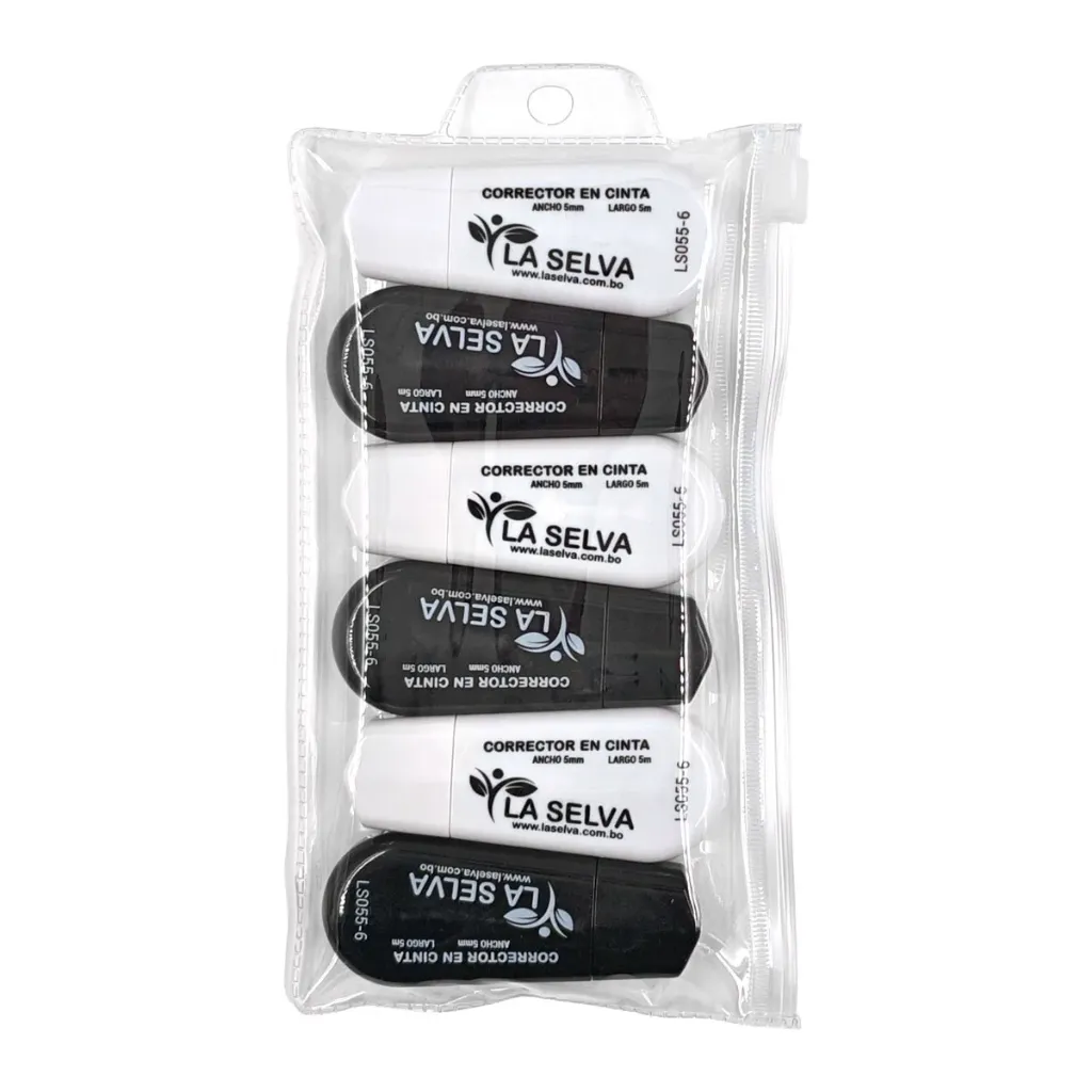 Corrector en cinta 5mm x 5m La Selva de 6 pcs