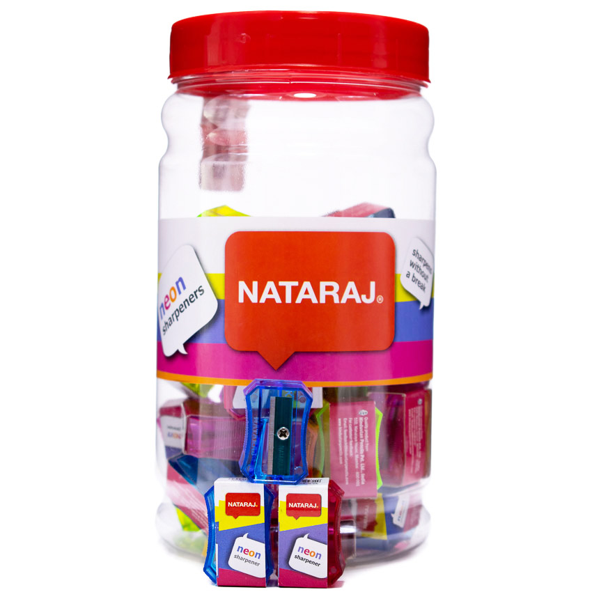 Tajador Rectangular Nataraj frasco de 50PCS + 5 borradores