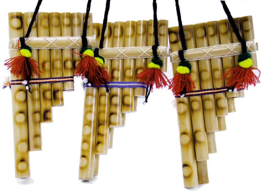 Instrumento Musical - Zampoña caña  6-7 tubos MINI