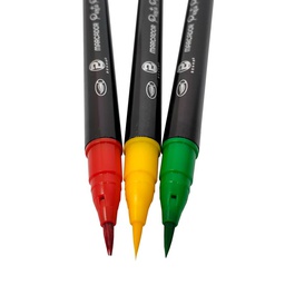 [B755] Marcador Punta Pincel Acuarelado BENMA 15 colores