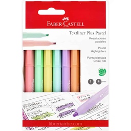 [557367] Resaltador Textliner Plus Pastel 1-4mm Faber Castell 6 colores
