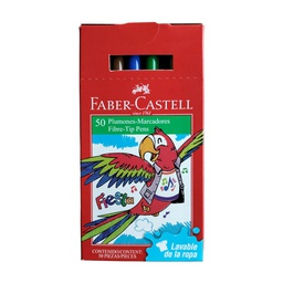 Marcador fiesta Faber Castell cajita de 50 colores