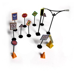 [MQ-ST14] Maqueta - juego señalizacion de transito escala 1:50 bolsa de 14pcs