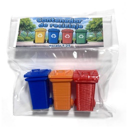[MQ-R3] Maqueta - contenedor de reciclaje escala 1:50 3pcs (Grande)