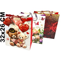 [AZ9050M/AZ8701M] BOLSAS DE REGALO MEDIANO 32x26x10cm, bolsa de 12pcs