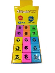 [B30] Borrador de 4 colores neones WIN Benma 30pcs
