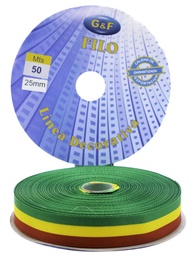 [CT25mmX50m] Cinta Tricolor ROLLO Boliviana 25mmx50m