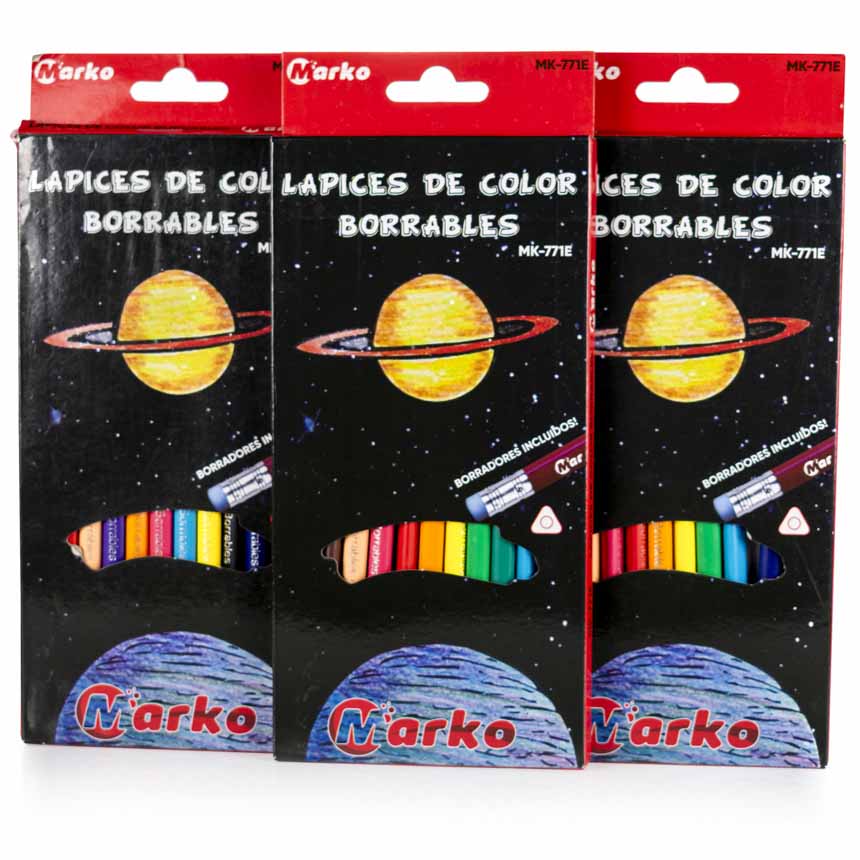 Color Largo BORRABLE Marko 12 Colores