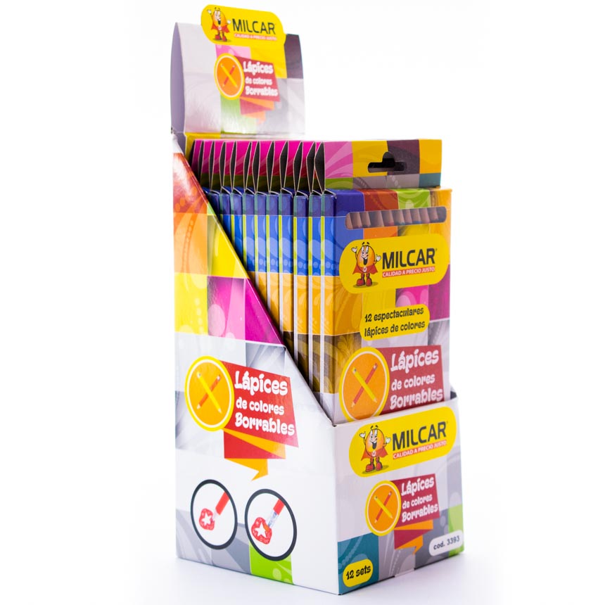 Color Largo BORRABLE Milcar 12 Colores