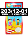 [203/12-01] Color Largo Stabilo Trio GRUESO 12 Colores