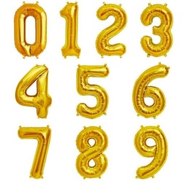 Globos metalicos Inflables Numeros juego de 0-9 10Pcs