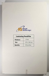 [125MIC] Lamina para plastificar PouchFilm RS Royal Soverign espesor  125mic. 229x368mm  100PCS