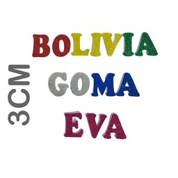 [L3CM] Letras en goma eva  MEDIANO 3cm Troquebol bolsa de 2 abecedario