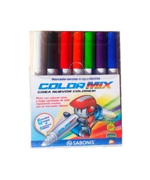 [M2036] Marcador escolares al agua color MIX  M2036 Sabonis 7 colores