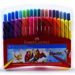 [555318] Marcador fiesta estuche rígido Faber Castell 36 colores