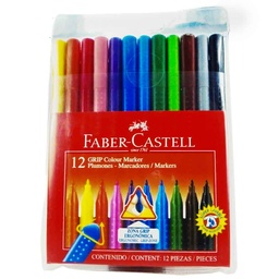 [31246-HT] Marcador grip Faber Castell 12 colores