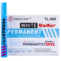 [TL-906] Marcador permanente BLANCO 12PCS