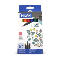 [06P6T] Marcador textil 667 0.4mm Milan 6 colores