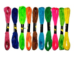 Mechilla color solido para bordado cajita de 24PCS