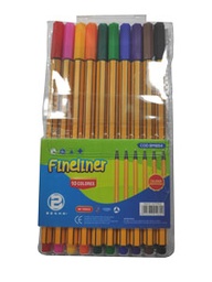 [BM854/FL10] Micropunta microfibra fineliner Benma 10 colores
