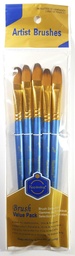 [503Z-12] Pincel lengua de gato Mango AZUL 5PCS 5/8 #12