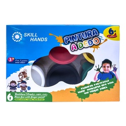 [SK2201] Pintura al dedo SKILL HANDS 6 colores de 35ml.