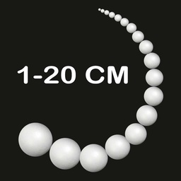 [ESF-1-20] Mostrario de esferas de plastoformo 1-20cm, 16pcs
