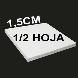 [MT-1.5CM] Plastoformo media hoja espesor de 1.5cm, 50x50cm 68pcs.