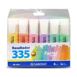 [RE335] Resaltador pastel RE335 Sabonis 6 colores