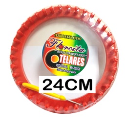 [TRPC24CM] Telar Redondo Plastico GRANDE 24 cm. + 1 crochet