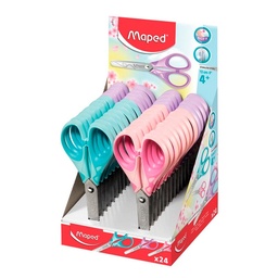 [464413] Tijeras punta roma essentials pulse soft 13 cm dif. colores pasteles Maped 24pcs