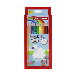 [1870/13H] Color largo Swans Stabilo de 12 colores +1 dorado