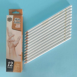 [TB-1093B] Lapiz pastel color skin tins BLANCO 4mm Keep Smiling 12pcs