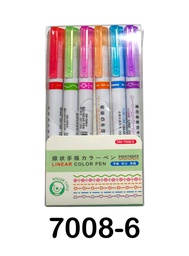 [DM-7008-6] Marcador de figuras con sello de rodillo estuche 6 pcs