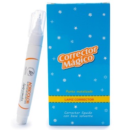 Corrector magico liquido tipo boligrafo GRANDE Acricolor 4.2ml, 12pcs