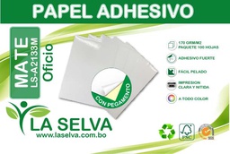 Papel adhesivo de 170 gramos A4 con cortes a cada 5cm de 100 hojas