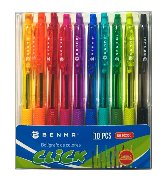 Boligrafo click Benma 10 colores