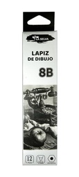 [LS8000-8B] Lapiz carbonico de dibujo 8B-3.5mm La Selva 12pcs