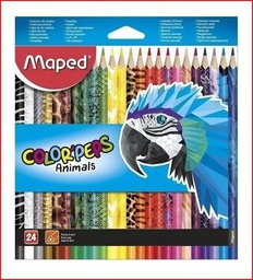 [832224] Color largo peps Animals Maped 24 colores